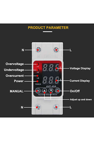 xiongisolar PROTECTIE LA SUPRA TENSIUNE SI SUB TENSIUNE MONOFAZAT 220V