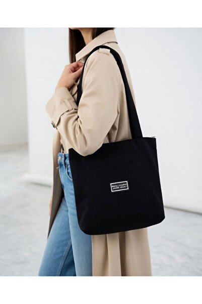 addy Essential Black Tote Siyah Omuz Çantası