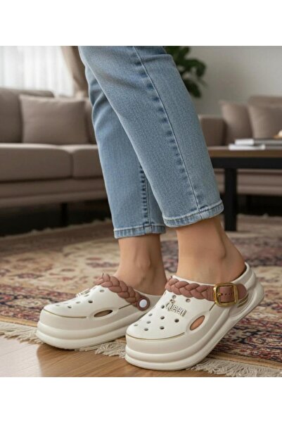 mersin md tekstil Γυναικείες παντόφλες χιαστί με ψηλή σόλα για γιατρούς, νοσο...