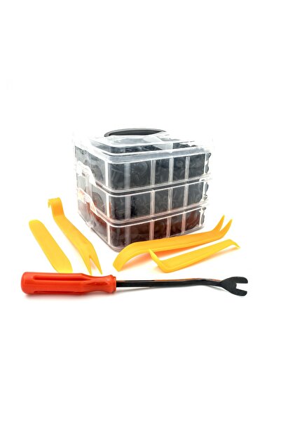 CarGuard Set of 620 Plastic Clips + 5 Carguard tools, Car plastic clip set