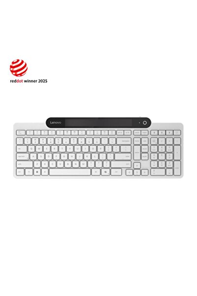 LENOVO 800 GY41R69599 Self-Charging Şarjlı Bluetooth (AI) Türkçe Q Beyaz Klav...
