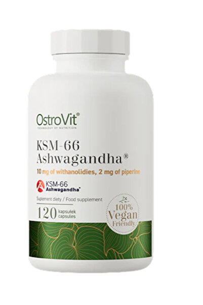 Ostrovit KSM-66 Ashw.aga.nd.ha 120 Kapsül – 200 mg + 2 mg Piperin – Premium P...