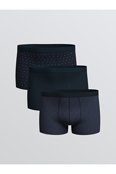 LC Waikiki Classic Fit Stretch Cotton Men's Boxer Briefs, Set of Three