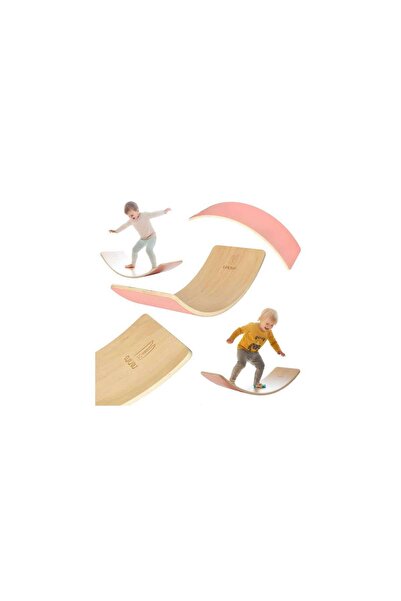 Lulilo Ajlo children's felt rocker balance board pink