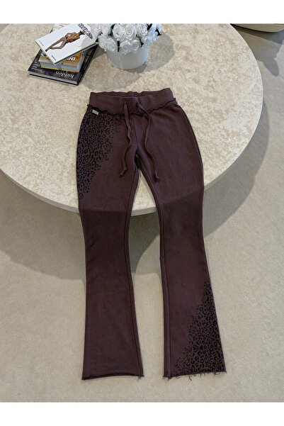 Gofeel Ophella Soft Pink Pattern İspanyol Paça Tayt