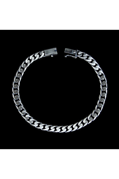 Mercan Silver 925 Ayar Gümüş 10MM Oksitli Erkek Gurmet Bileklik