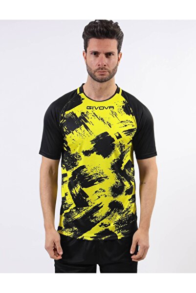 Givova Unisex Art sports T-shirt, Fluo Yellow / Black