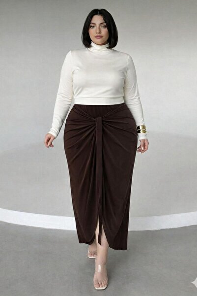 CNG MODA Φούστα μεγάλου μεγέθους με δέσιμο σε σχέδιο πεταλούδας Sandy