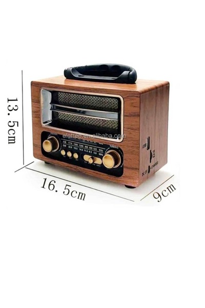 Premio Ns-6637bt Ahşap Retro Radyo FM/AM ile, Taşınabilir Çok Fonksiyonlu Blu...