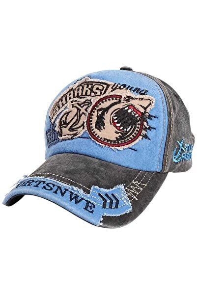 Uniquetrenders Unisex Vintage Καπέλο Μπέιζμπολ με Κέντημα Καρχαριών και Ρυθμι...