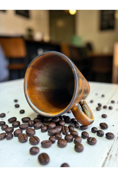 HAZEYA SERAMİK Special Design Handmade Stoneware Coffee, Tea Cup