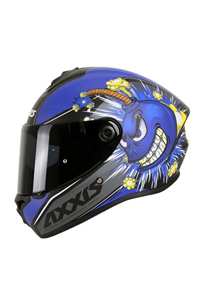 AXXIS DRAKEN S BOMBS B7 MAT BLUE MOTORCU KASKI
