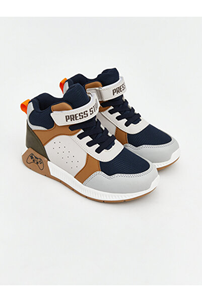 LC Waikiki Adidași înalți cu șireturi și bandă Velcro pentru băieței