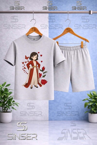 SS SİNSER Παιδικό μπλουζάκι JYN ANIME YORESEL με στάμπα και σορτς