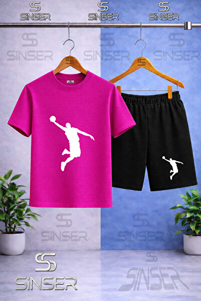 SS SİNSER Kids' Jordon Adam Byz Printed Crew Neck T-Shirt - Shorts Set