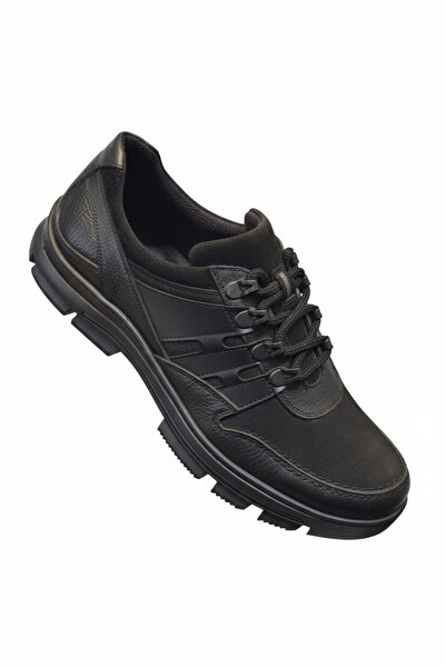 PAPATAY 3575 Genuine Leather Non-Slip Sole Men's Shoes - Warm Lining Laced Or...