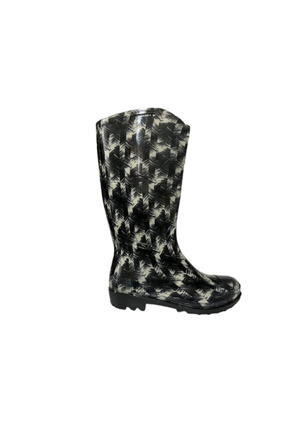 Emek Γυναικείες μπότες βροχής κήπου με γκρι σχέδιο