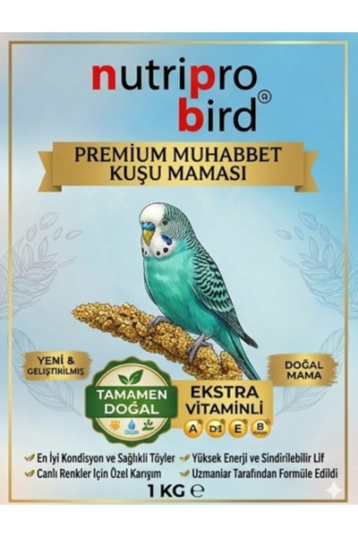 NUTRİPRO BİRD Muhabbet Kuşu Maması 1 Kg - Yumurtalı Vitaminli Profesyonel Üre...