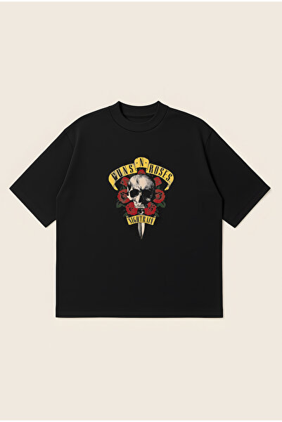 Moon Dancer Μπλουζάκι Guns N' Roses με στάμπα, Oversize Boxy Cut, Unisex, 100...