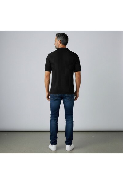 WALKONT DYNAMO 504 ΜΑΥΡΟ ΑΝΔΡΙΚΟ ΜΠΛΟΥΖΑΚΙ ΠΟΛΟ ΜΕ ΓΙΑΚΑ