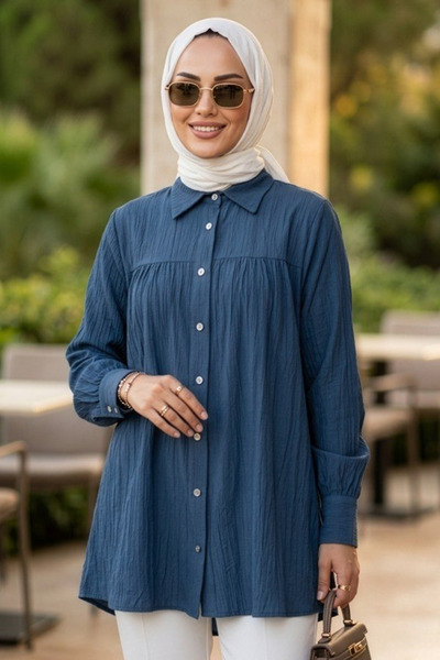 N.S NEVA STYLE Τουνίκ Ινδιγκομπλε Τεσσέρτουρ με κουμπιά 10682IM