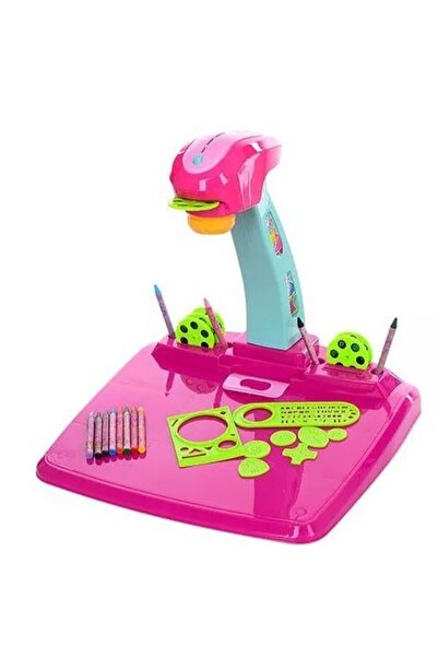 NiceKids Proiector de masa pentru desenat cu 8 sabloane Pink