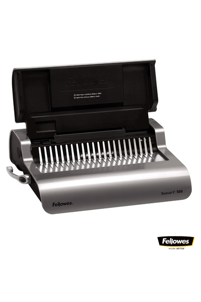 Fellowes Aparat de legat electric, cu inele din plastic, diametru 50 mm, capa...