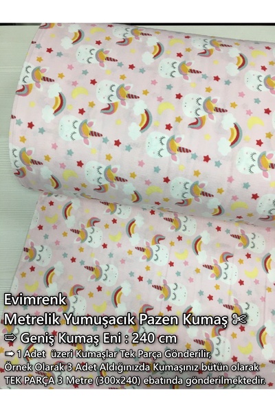 Renk Tekstil Desenli Pazen Yumuşacık Pamuk Metrelik Kumaş - Bebek - Nevresim ...