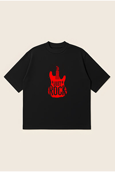 Moon Dancer Just Rock Oversize Boxy Cut Unisex 100% pamučna majica sa printom...