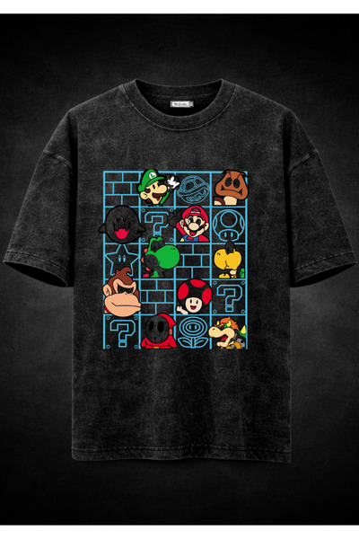 FREAK T-SHIRT Super Mario Printed Unisex Oversize T-Shirt