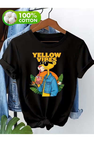 H&GHAMLEGİYİM Μπλουζάκι με στάμπα. Κοντομάνικο καλοκαιρινό & ανοιξιάτικο casu...