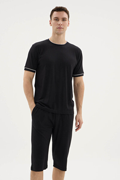 KLY Νέα σεζόν Ανδρικό σετ Κάπρι από Modal-Βαμβάκι με λαιμόκοψη ποδηλάτου