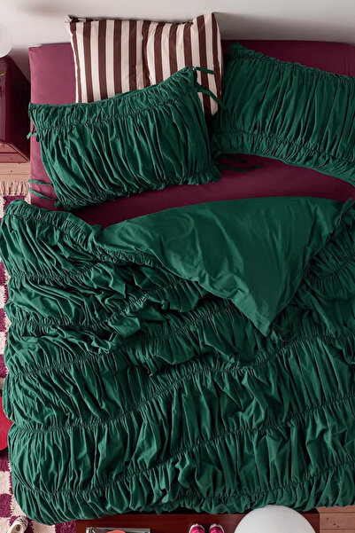 İQON Σετ Παπλωματοθήκης Διπλής Κλίνης Πλισέ Στρατιωτικού Τύπου