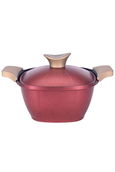 Neoklein Τετράγωνη γλάστρα με καπάκι 22 εκ., χρώμα Κόκκινο