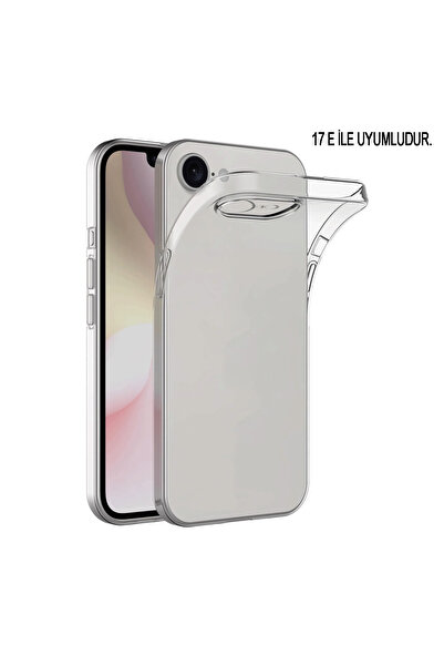 bbtech iPhone 17e ile Uyumlu Kamera Korumalı Esnek Silikon Şeffaf Kılıf