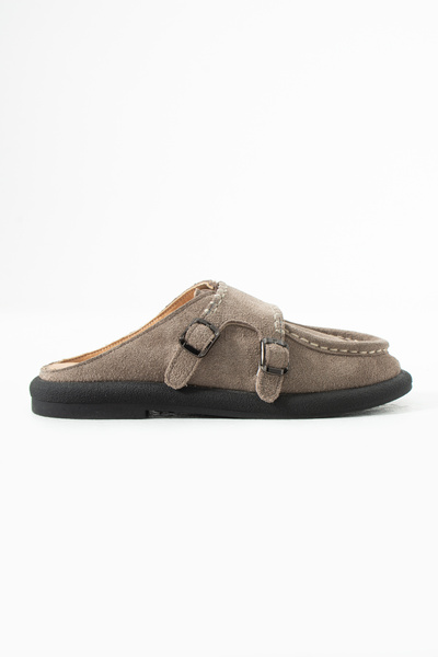 Sira Official Urban Mink Suede Genuine Leather Sabo Slippers
