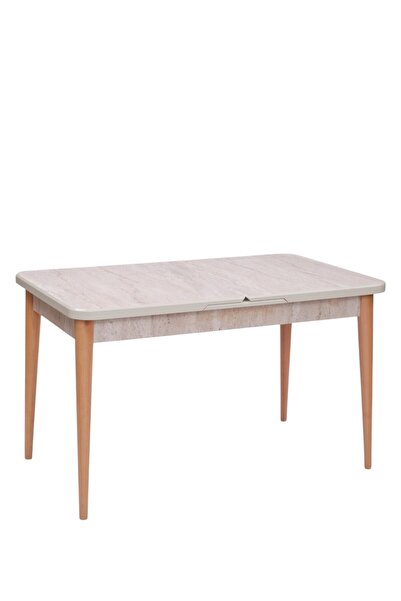 Erz Design Yakamoz MDF Ahşap Ayaklı Lak Panel Mutfak Masası 80x130