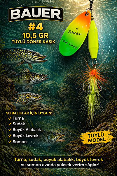 KILIÇ AV BAYİİ SELİM KILIÇ Tüylü Döner Kaşık #4 10,5 Gr Olta Yemi – Turna, Sudak, Alabalık, Levrek ve Somon İçin