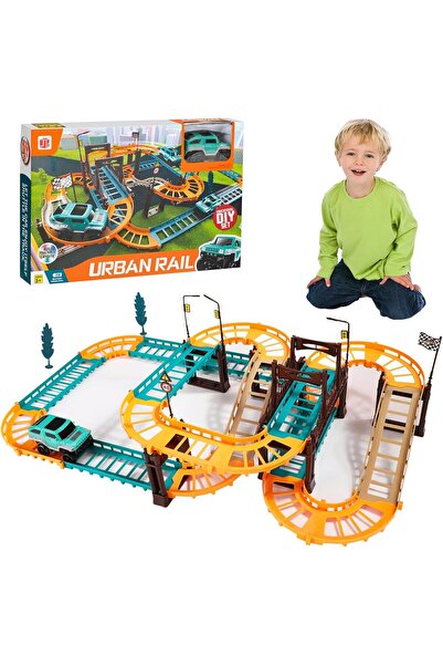 dongte Σετ Παιχνιδιού Πίστας Αγώνων με Οχήματα Κατασκευών, 49 Τεμάχια, Ηλεκτρ...