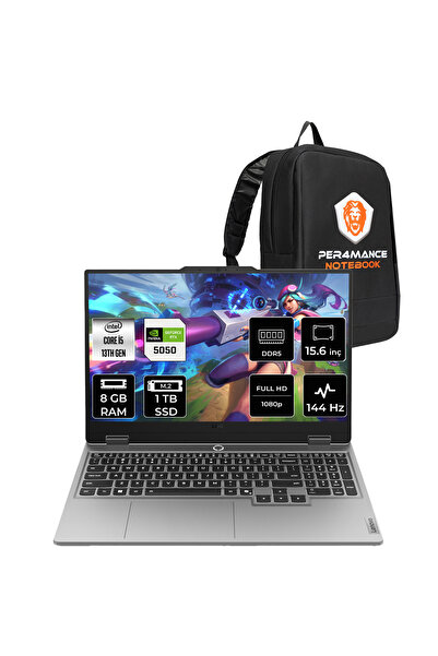 LENOVO Loq 15IRX10 i5 13450HX RTX 5050 8GB 8GB RAM 1TB SSD 15.6" FHD 144Hz Fr...