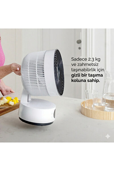 Meaco Sefte® 8″ Bataryalı Sessiz Masaüstü Vantilatör – Uyku Modlu Ve Enerji Tasarruflu Serinletici Fan
