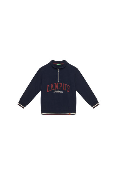 United Colors of Benetton chlopiec bluza granatowy 32N4C10PS
