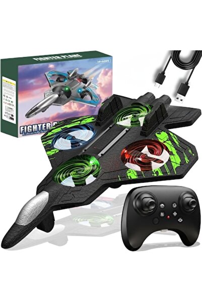 IdealTI Avion cu Telecomanda IdealTI®, Drone Jet Fighter cu 3 Trepte de Vitez...