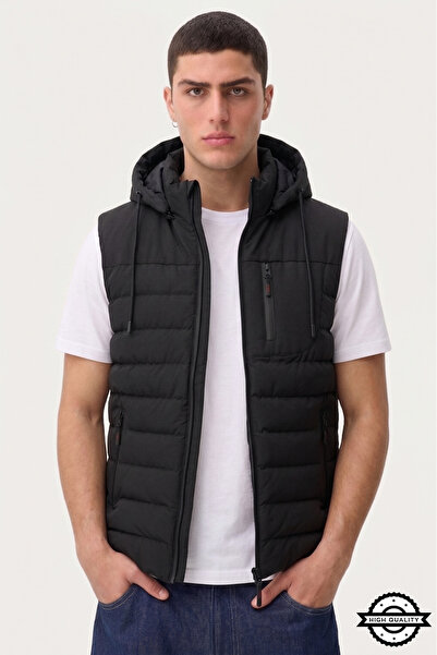 KOCCİ BUTİK New season comfortable fit detachable hooded stand collar water a...