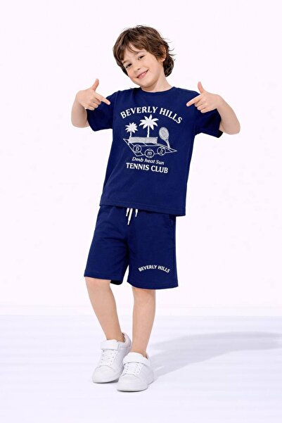 Rubeto Kids طقم شورت مطبوع للأولاد من 3 إلى 10 سنوات من بيفرلي هيلز