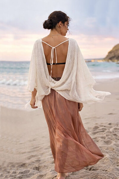 Pulltonic Women's Backless Tie-Up Pareo – Oversized Loose Summer Pareo