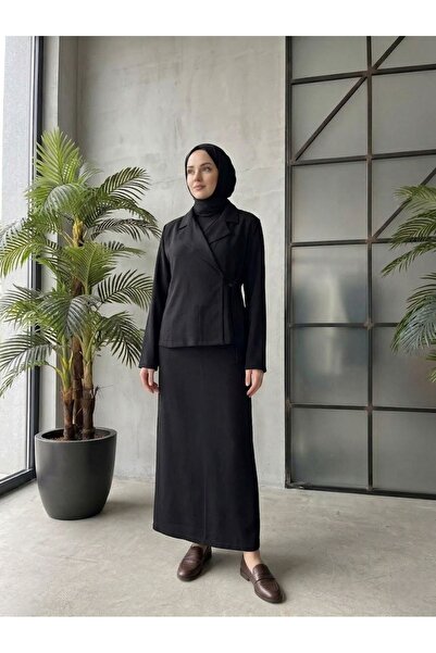 Foremia فستان مزدوج مع جاكيت - أسود