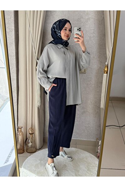 Sentez 5643 Titan Paça Pile Düğmeli Pantolon Lacivert