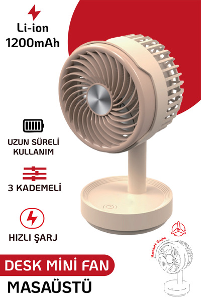 Teknoloji Gelsin El Fanı Masaüstü Vantilatör Soğutucu Teleskopik 3 Kademe Typ...