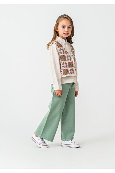 RAPAPA Girl's Bohemian Style Motif Knitted Vest Set4300-015